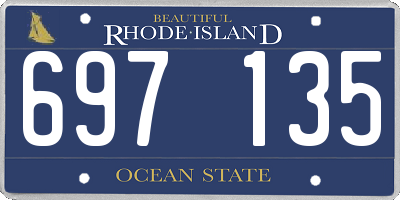 RI license plate 697135