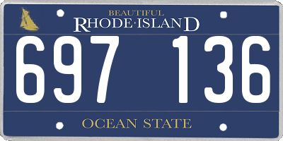 RI license plate 697136