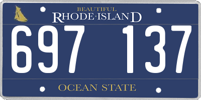 RI license plate 697137