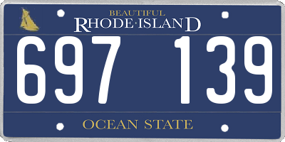 RI license plate 697139