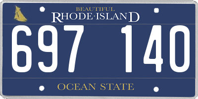 RI license plate 697140