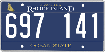 RI license plate 697141