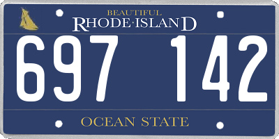 RI license plate 697142