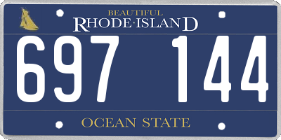 RI license plate 697144