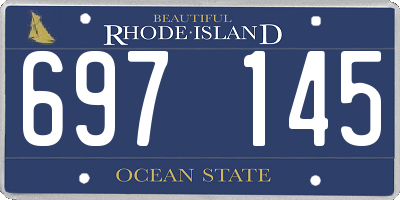 RI license plate 697145