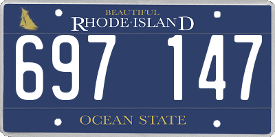 RI license plate 697147