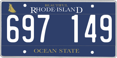 RI license plate 697149