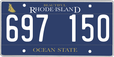 RI license plate 697150