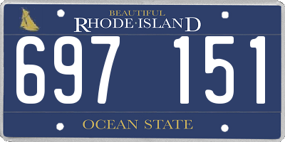 RI license plate 697151