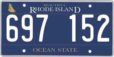 RI license plate 697152