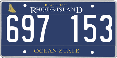 RI license plate 697153