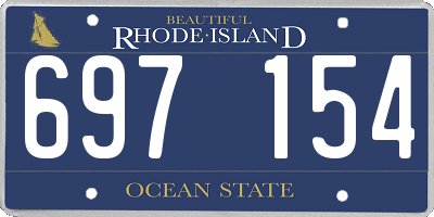 RI license plate 697154