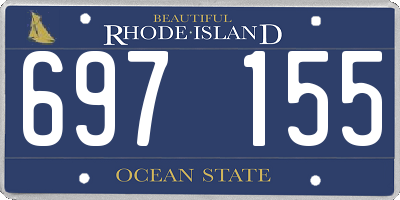 RI license plate 697155