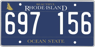 RI license plate 697156