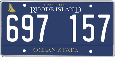 RI license plate 697157