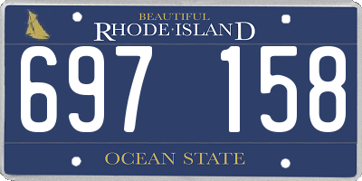 RI license plate 697158