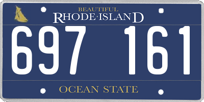 RI license plate 697161