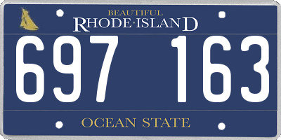 RI license plate 697163