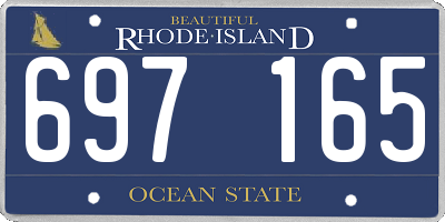 RI license plate 697165