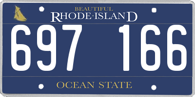 RI license plate 697166