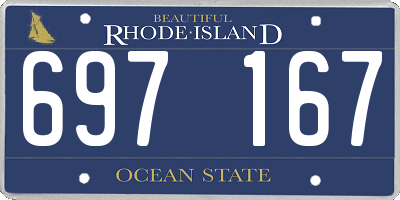 RI license plate 697167
