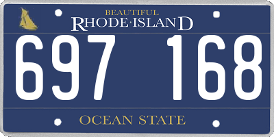 RI license plate 697168