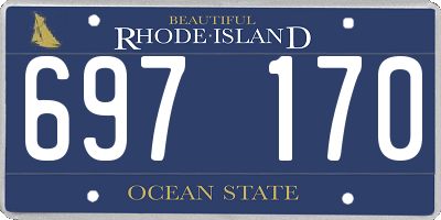 RI license plate 697170