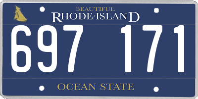 RI license plate 697171