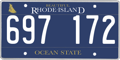 RI license plate 697172