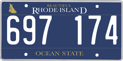 RI license plate 697174