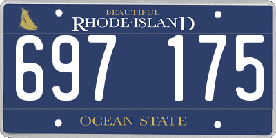 RI license plate 697175