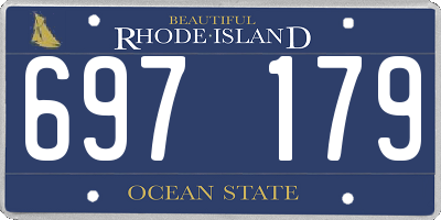 RI license plate 697179