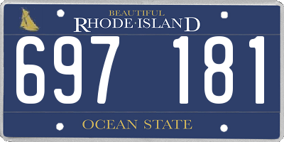 RI license plate 697181