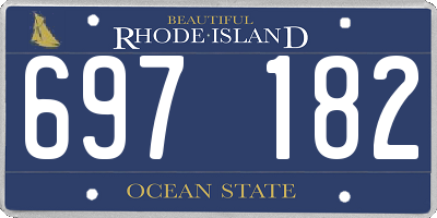 RI license plate 697182
