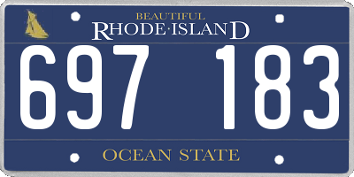RI license plate 697183