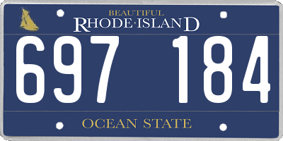 RI license plate 697184
