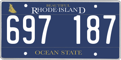 RI license plate 697187