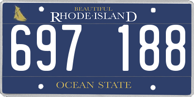 RI license plate 697188