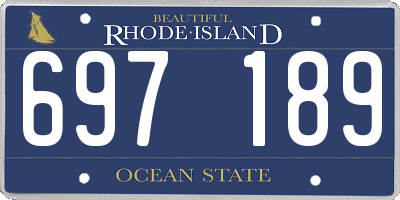 RI license plate 697189