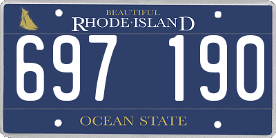 RI license plate 697190