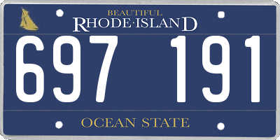 RI license plate 697191