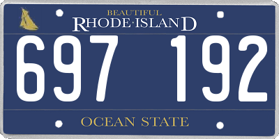 RI license plate 697192