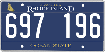 RI license plate 697196