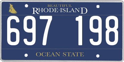 RI license plate 697198