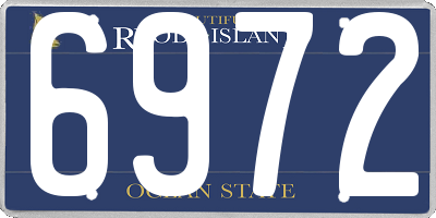 RI license plate 6972