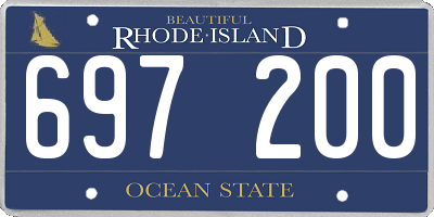 RI license plate 697200