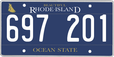 RI license plate 697201