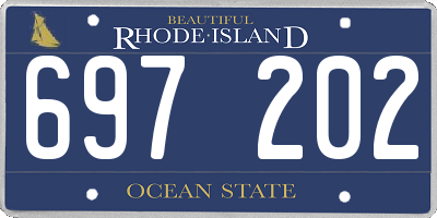 RI license plate 697202