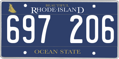 RI license plate 697206