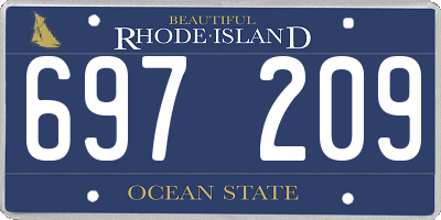 RI license plate 697209